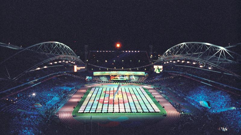 A picture of an overview of a stadium