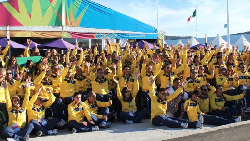 Brazilian athletes at the Guadalajara 2011 Parapan American Games.