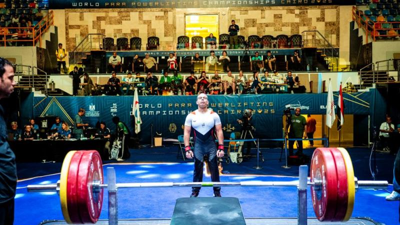 An athlete before going for his lift